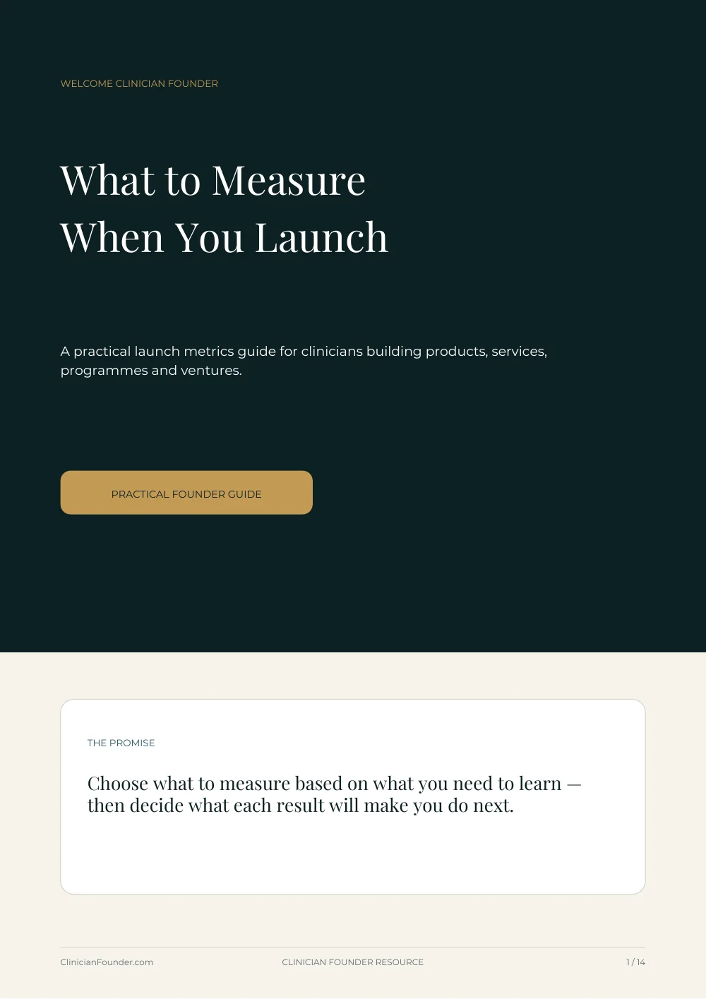What to Measure When You Launch practical guide cover